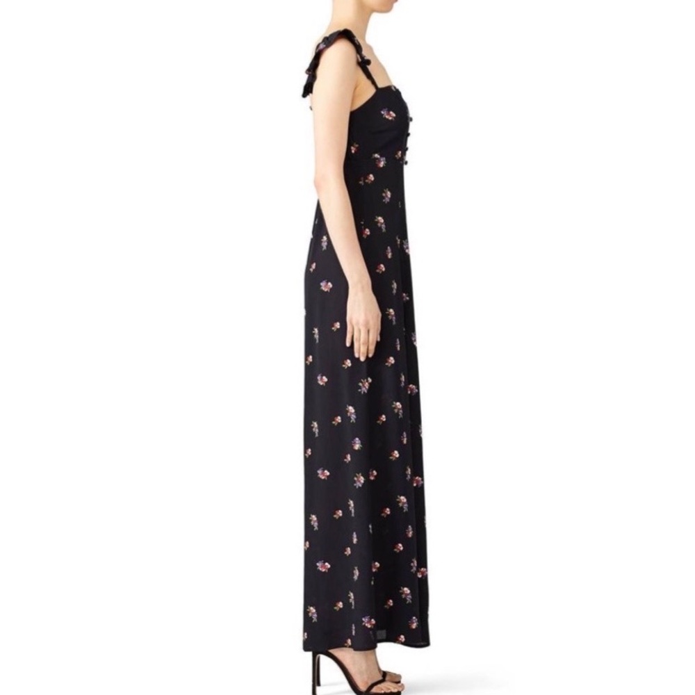 Flynn Skye Black Raining Jasmine Bardot Square Neck Sleeveless Casual Maxi Dress - Picture 4 of 15